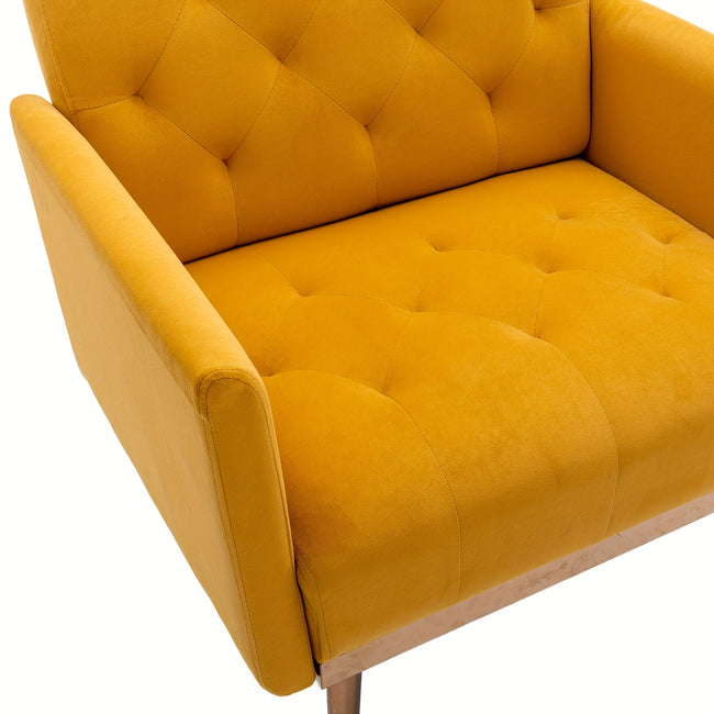 Accent Chair, Leisure Single Sofa With Rose Golden Feet