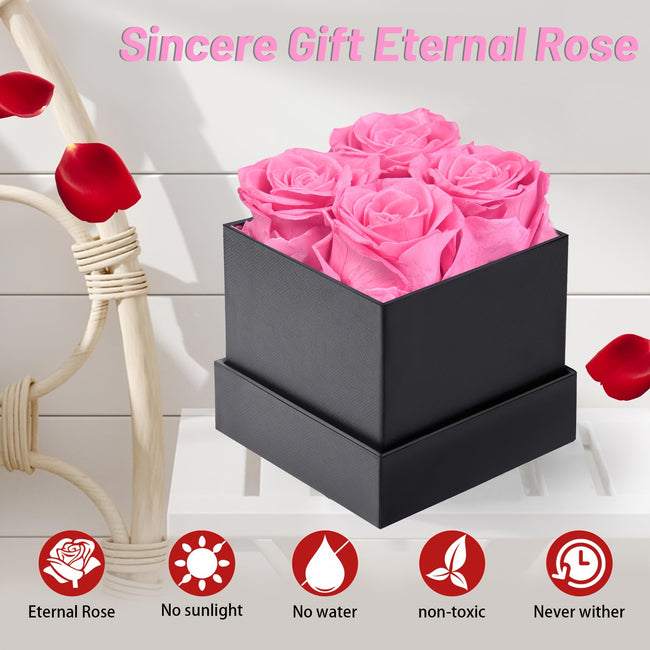 3-Year Preserved Red Roses in a Box - Long-Lasting Gift for Mothers, Wives, Grandmothers, and Loved Ones - Perfect for Valentine's Day, Birthdays, Anniversaries, Christmas, and Mother's Day