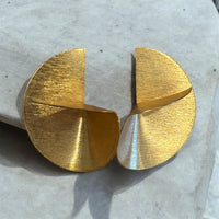 Terra Circles. irregular and organic. Plated with 24k