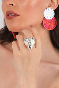 MISHUO GOLD jaguar ring. Plated with 24k gold