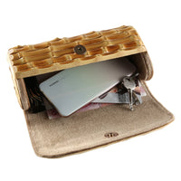 La Terran Handmade Natural Bamboo Root Clutch Bag