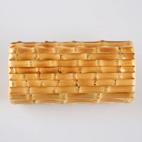 La Terran Handmade Natural Bamboo Root Clutch Bag